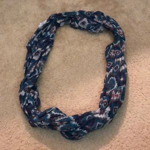 Blue infinity scarf